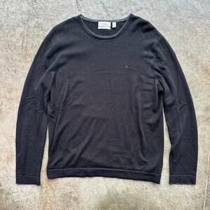 Calvin Klein Long Sleeve Wool Black Shirt
